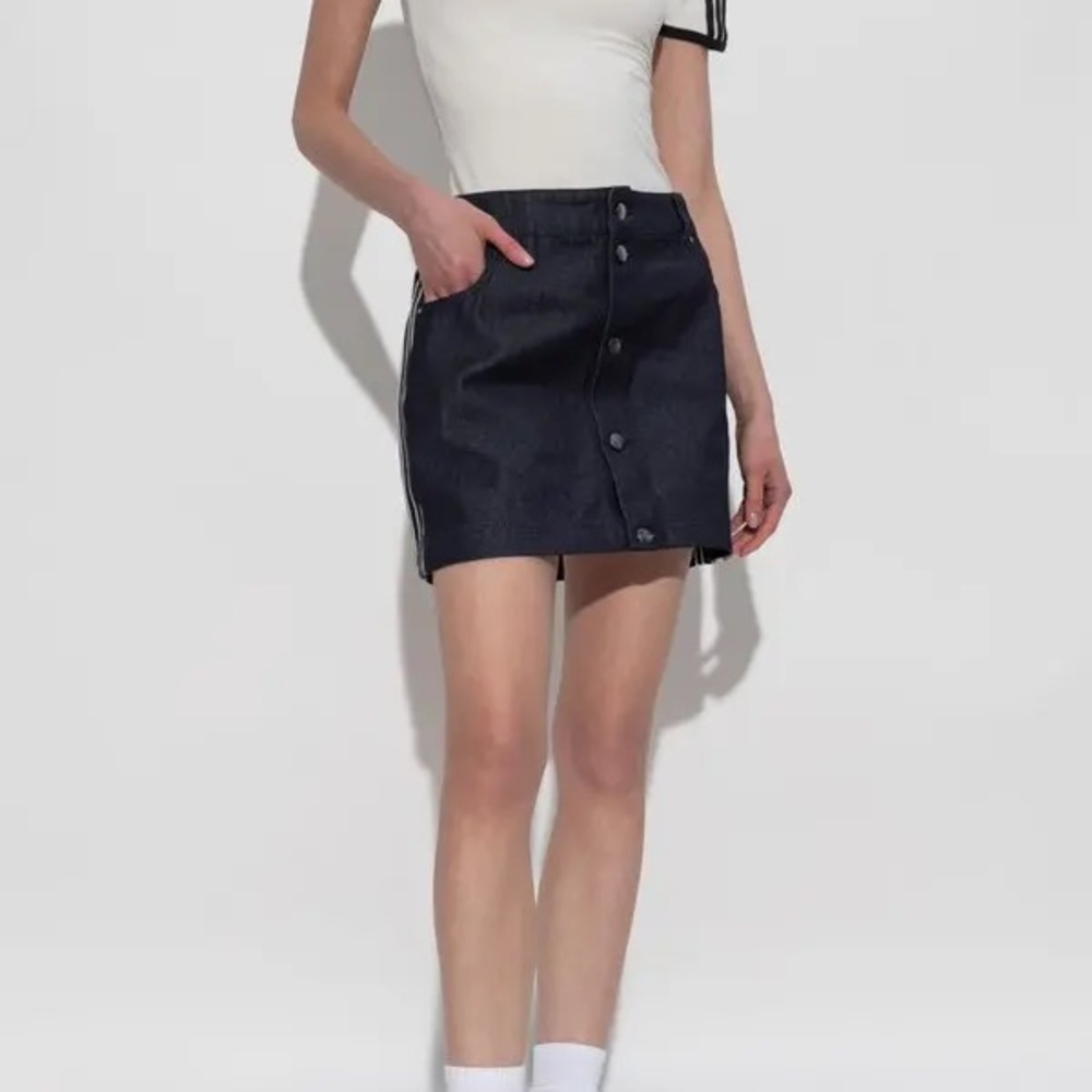 ADIDAS ORIGINALS
High Waist Denim Mini Skirt With Pockets In Blue - Picture 2 of 7